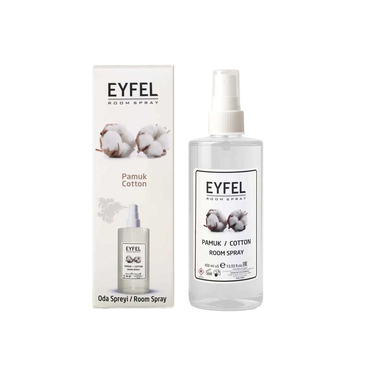 EYFEL Odświeżacz powietrza spray 400ml Bawełna