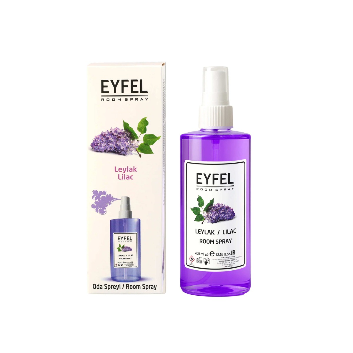 EYFEL Odświeżacz powietrza spray 400ml Lilac