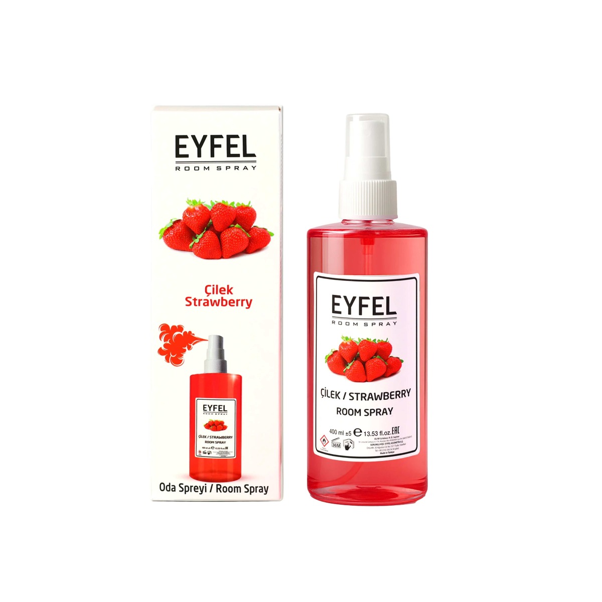 EYFEL Odświeżacz powietrza spray 400ml Truskawka