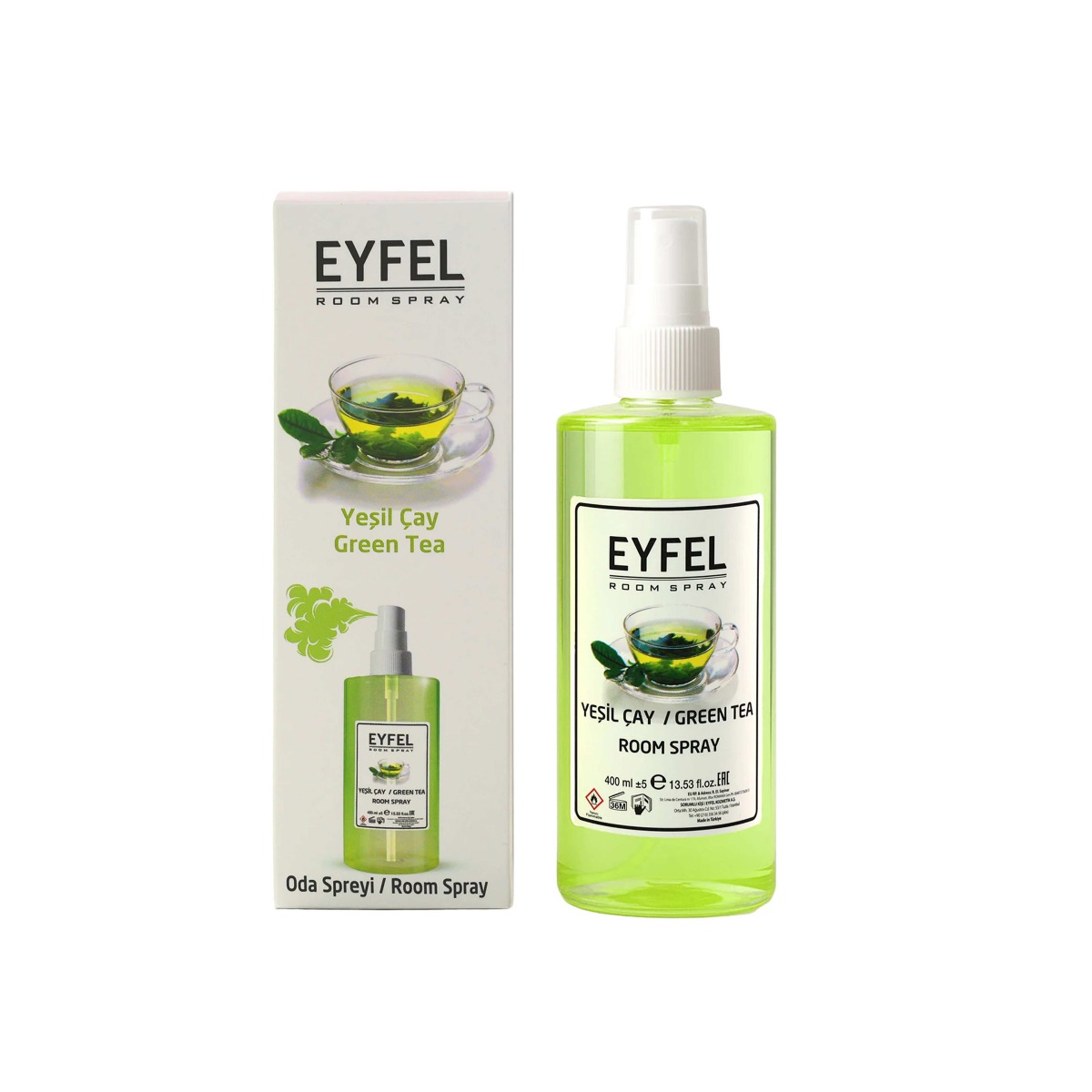 EYFEL Odświeżacz powietrza spray 400ml Zielona herbata