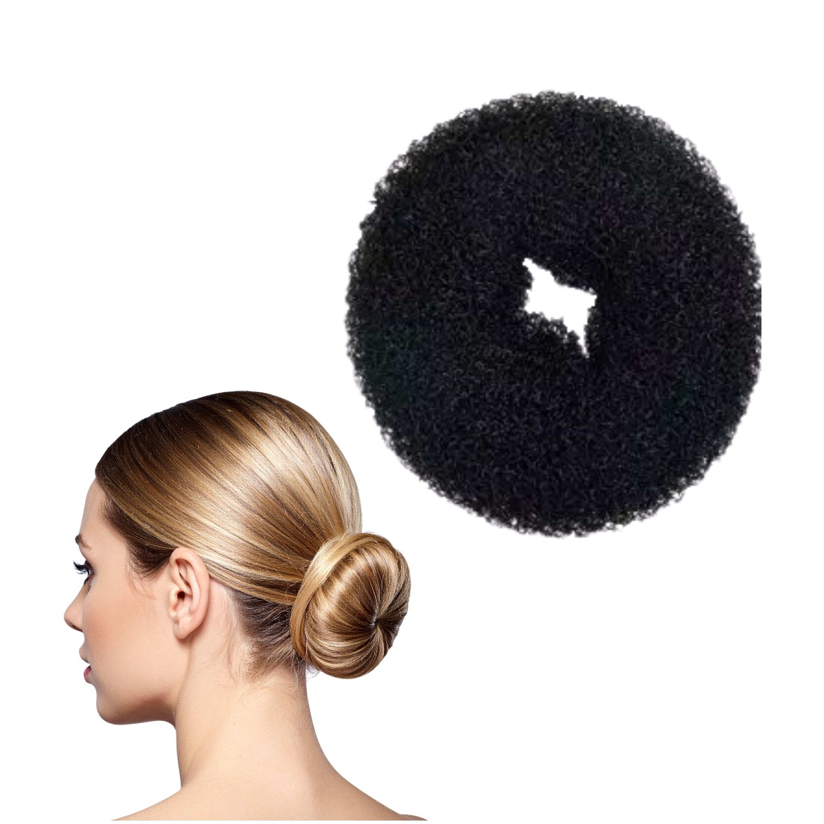 Gąbeczka wypełnienie do koka kolor czarny