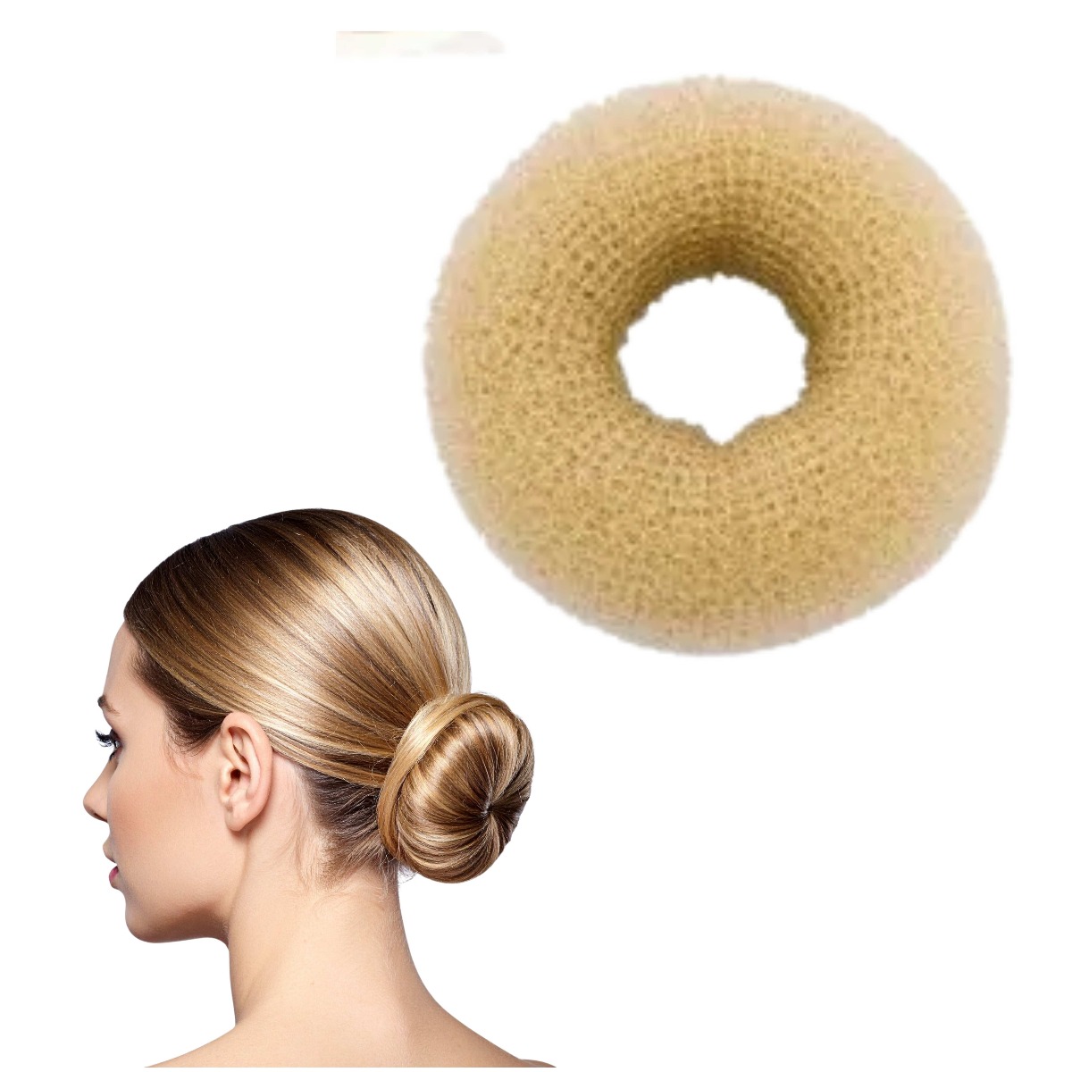 Gąbeczka wypełnienie do koka kolor beżowy