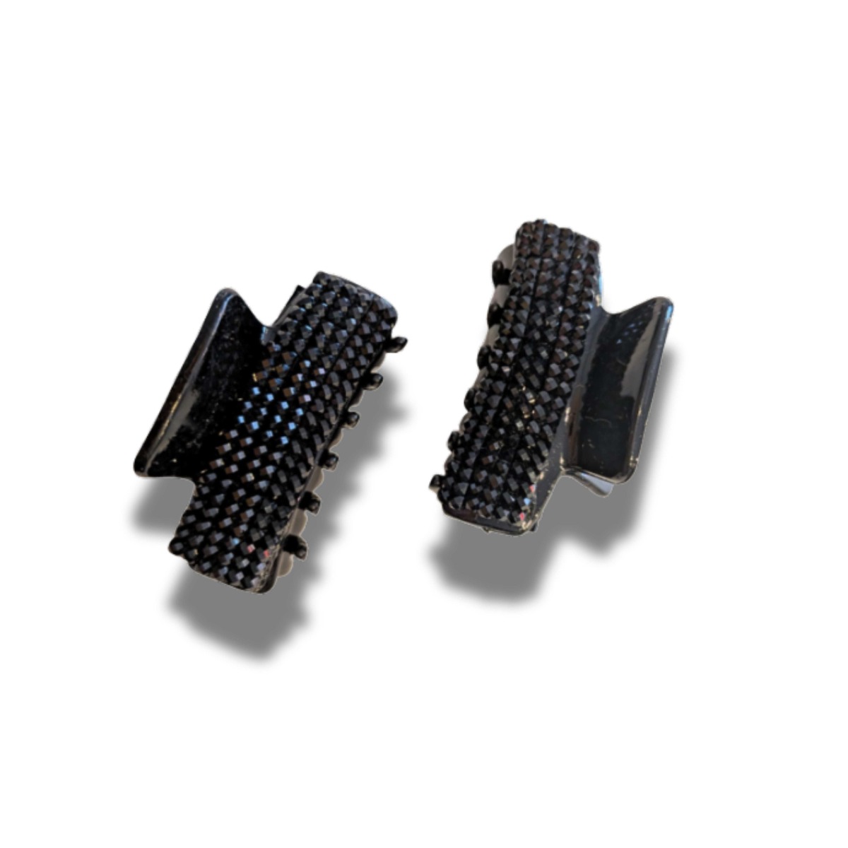 Spinki do włosów z cyrkoniami kolor czarny