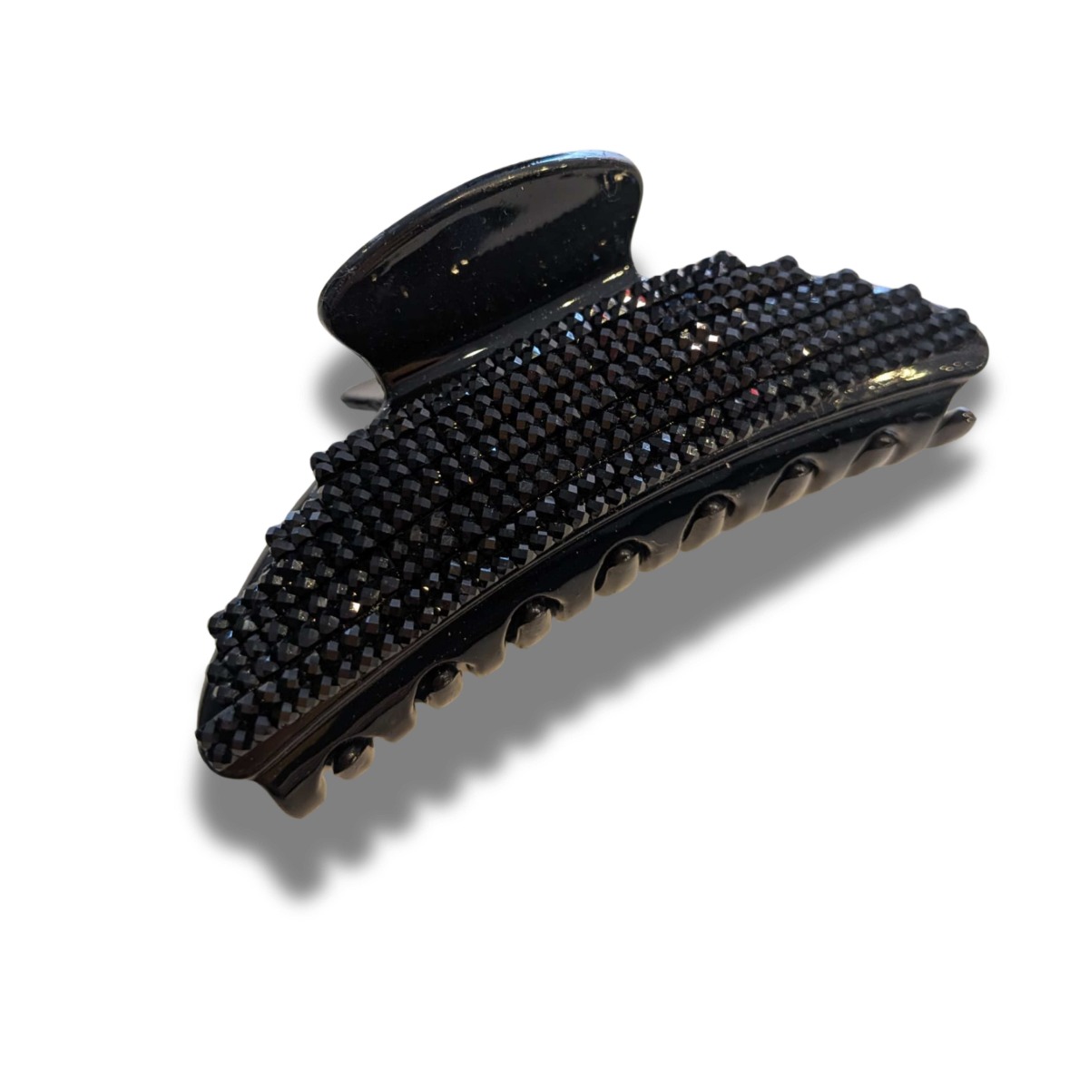 Spinka klamra do włosów z cyrkoniami kolor czarny