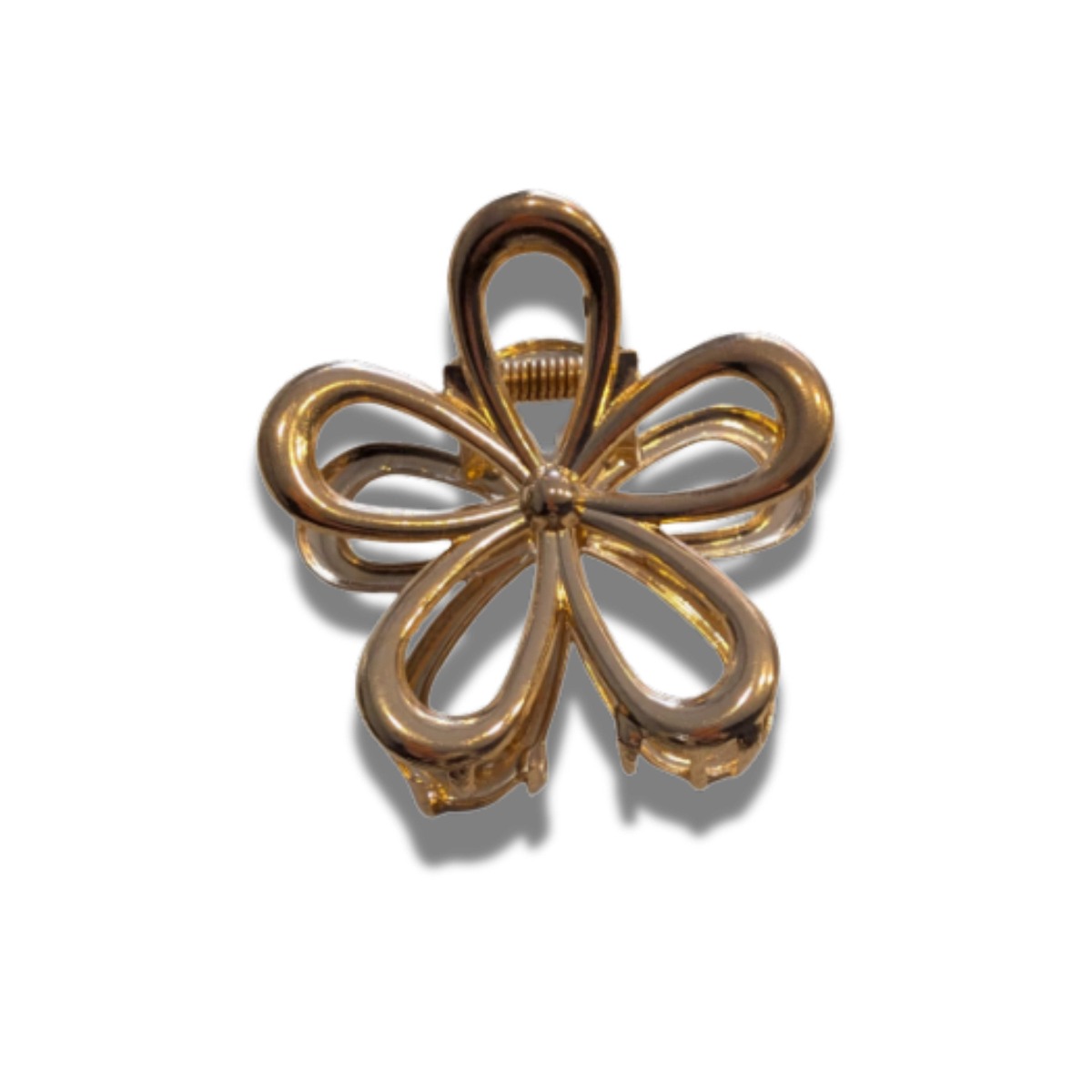 Spinka klamra do włosów kwiatek metalowa kolor złoty