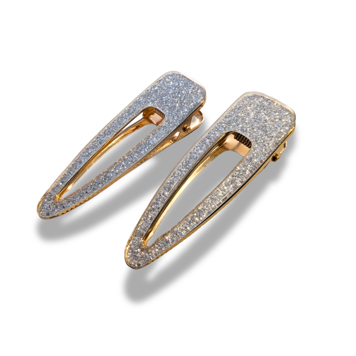 Spinki do włosów zestaw 2 sztuki kolor srebrny