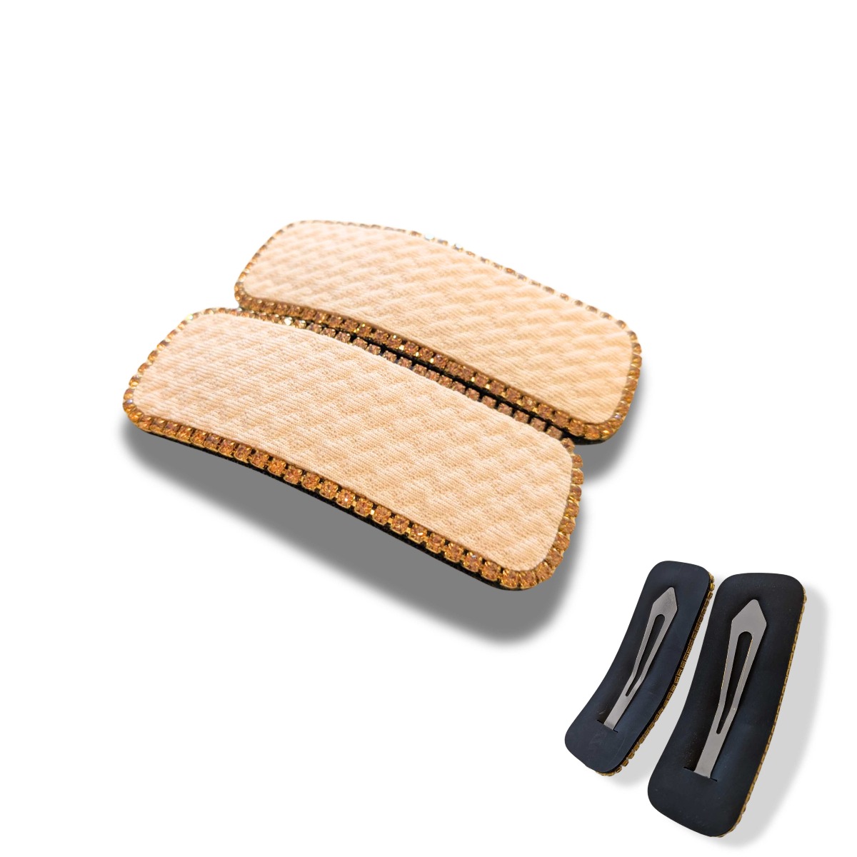 2 Spinki ozdobne kolor beżowy