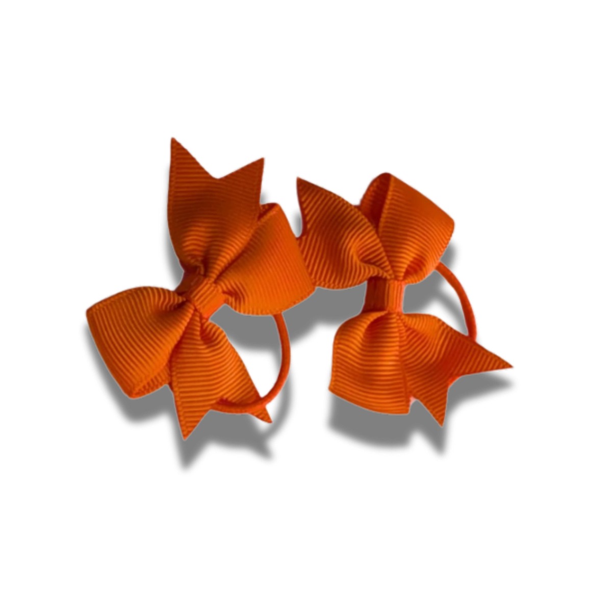 Zestaw 2 ozdobnych gumek z kokardkami kolor pomarańczowy