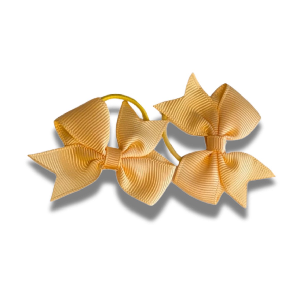 Zestaw 2 ozdobnych gumek z kokardkami kolor żółty