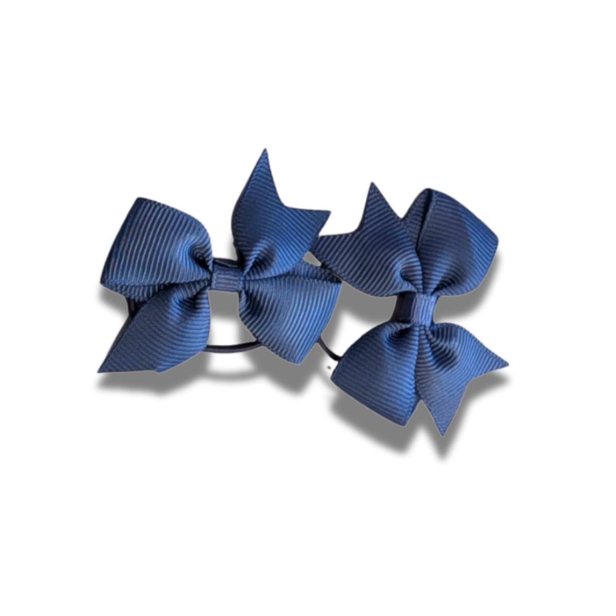 Zestaw 2 ozdobnych gumek z kokardkami kolor niebieski