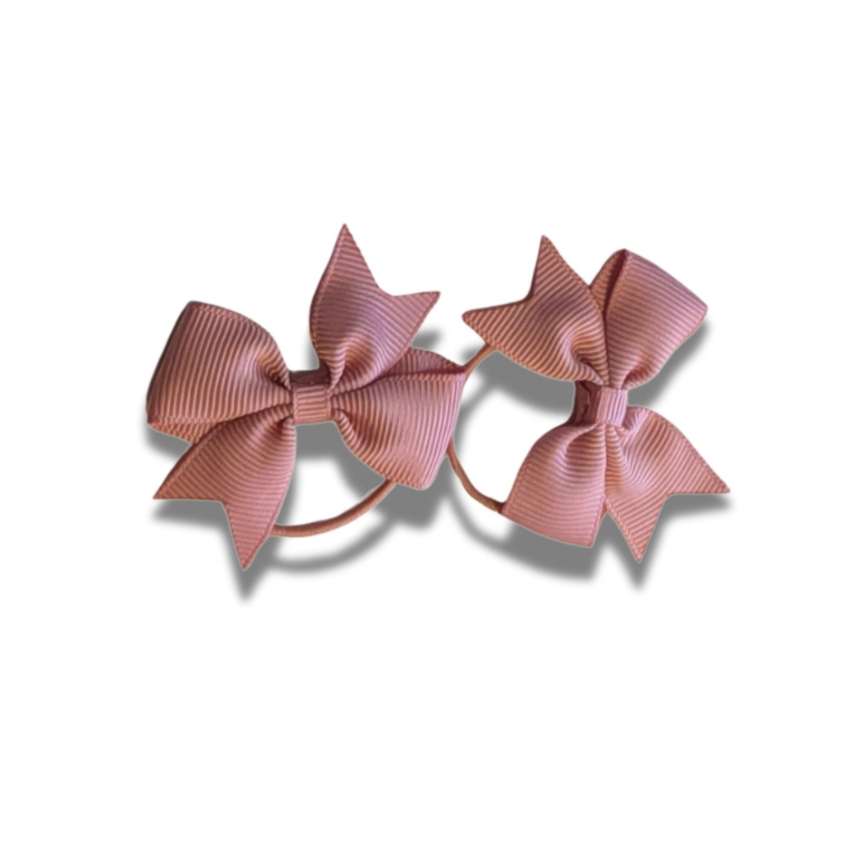 Zestaw 2 ozdobnych gumek z kokardkami kolor różowy