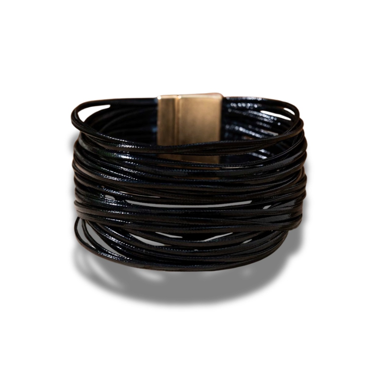 Bransoletka Boho czarna z magnetycznym zapięciem