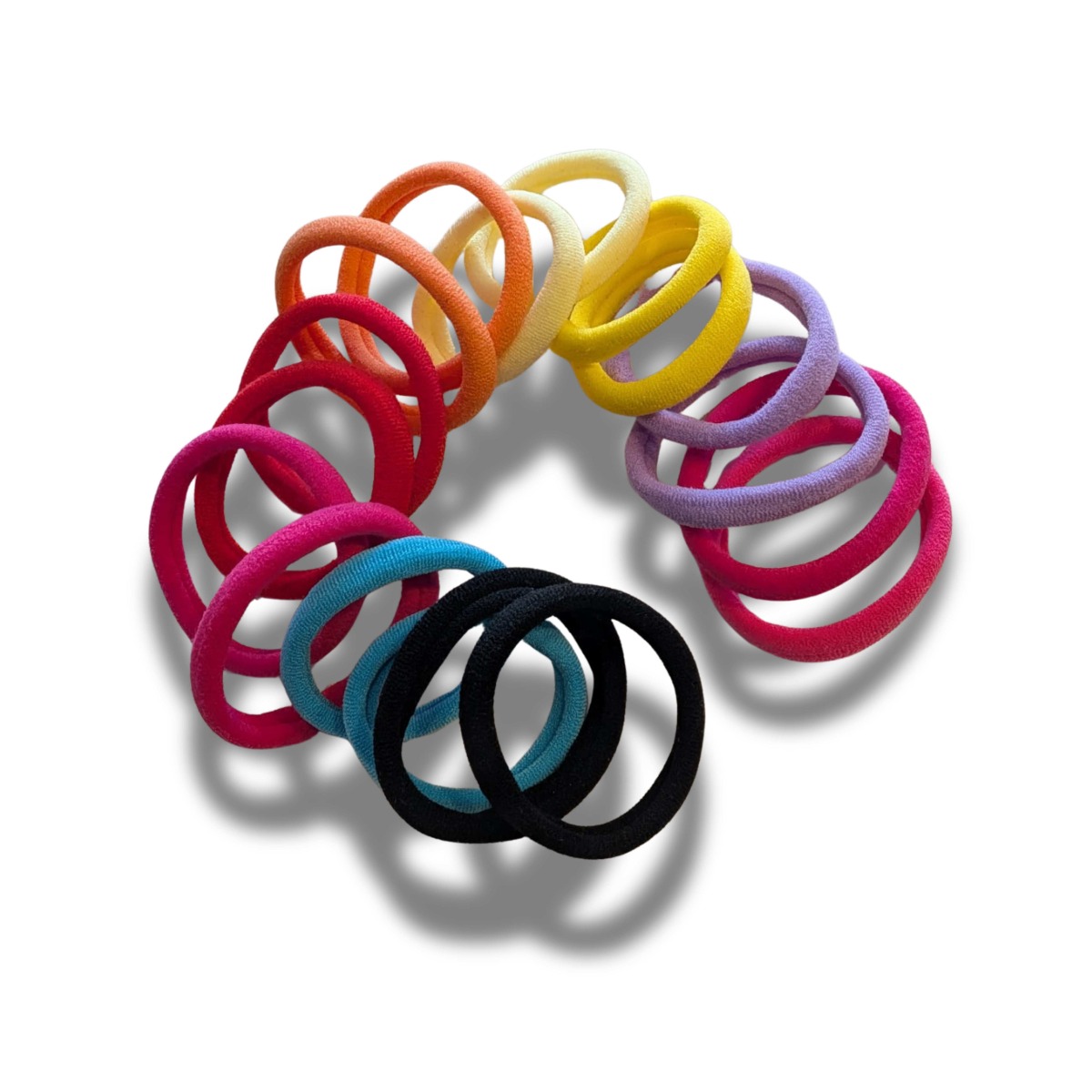 Gładkie gumki do włosów 20szt mix kolorów