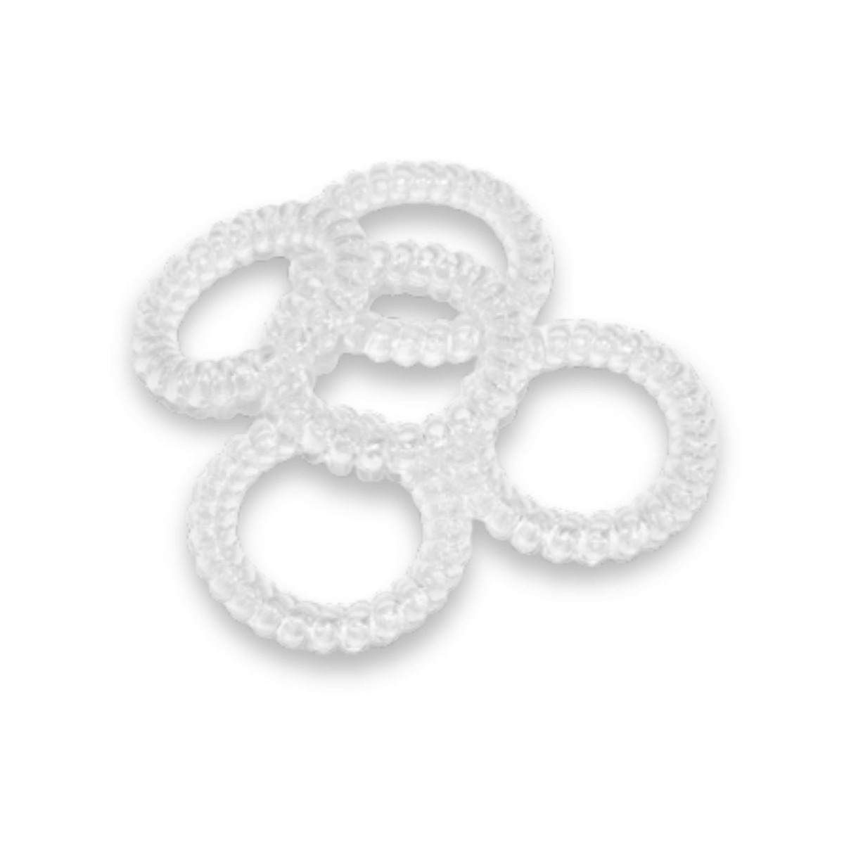 Zestaw 5 kbezbarwnych spiralnych gumek do włosów
