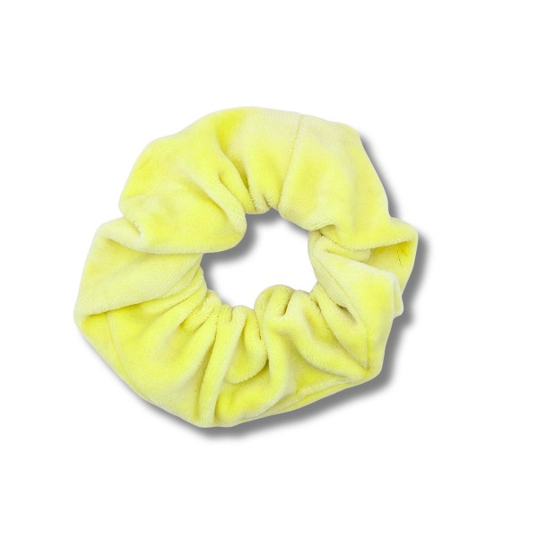 Gumka do włosów SCRUNCHIE XXLwelurowa limonkowa